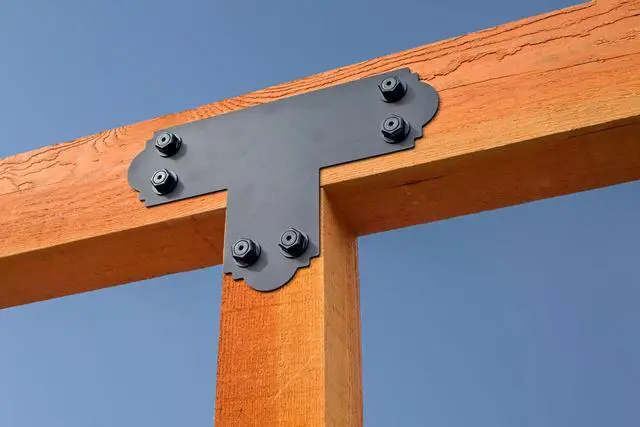 Alt view image 4 of 6 - Outdoor Accents Mission Collection ZMAX, Black Powder-Coated T Strap for 6x6 (Pack of 8)