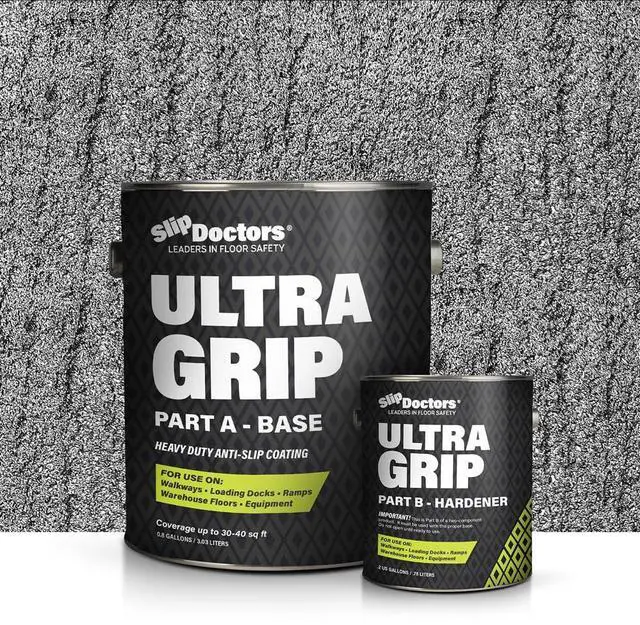 Main image of Ultra Grip Extra High Traction (Regular, Dark Gray) Non-Skid Paint for Industrial Surfaces, Gallon, Two-Part Epoxy