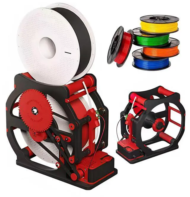 Main image of Electric 3D Filament Respooler - Automatic Spool Winder with Smart Start & Stop, Adjustable Tension Control, Universal for PLA PETG ABS TPU, Fast 5-Minute Winding for 3D Printing