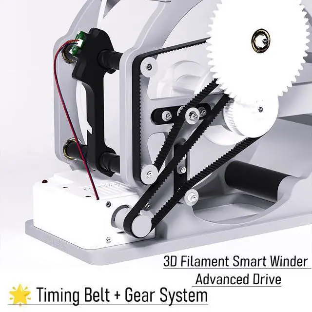 Alt view image 3 of 6 - Electric 3D Filament Respooler - Automatic Spool Winder with Smart Start & Stop, Adjustable Tension Control, Universal for PLA PETG ABS TPU, Fast 5-Minute Winding for 3D Printing