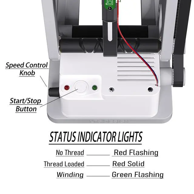 Alt view image 6 of 6 - Electric 3D Filament Respooler - Automatic Spool Winder with Smart Start & Stop, Adjustable Tension Control, Universal for PLA PETG ABS TPU, Fast 5-Minute Winding for 3D Printing