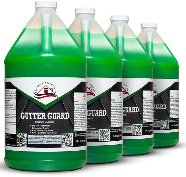 Main image of Gutter Guard by Southeast Softwash | Heavy Duty Gutter Cleaner for Black Streak Removal | Pressure Washer Cleaning Solution for Aluminum and Vinyl Gutters (4 Gallons)