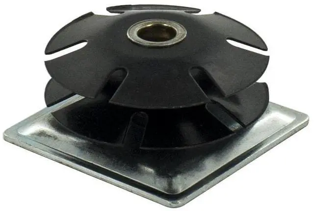 Main image of Industries Double Star Threaded Caster Insert | Heat Treated Steel | Fits 2 Inch Square 16-18 Gauge Tube | Thread: 3/8-16 | 100 Pack
