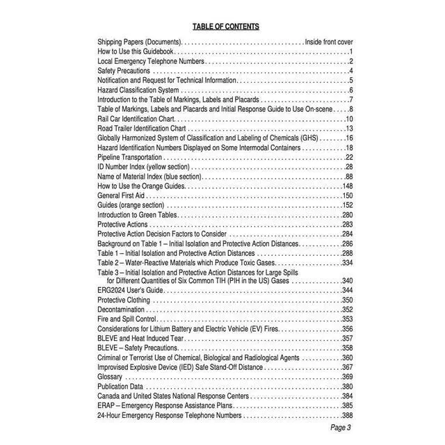 Alt view image 4 of 6 - 2024 Emergency Response Guidebook (ERG), Soft Bound, 5.5 x 7.5", Spanish, 10-Pack, J. J. Keller & Associates, Inc