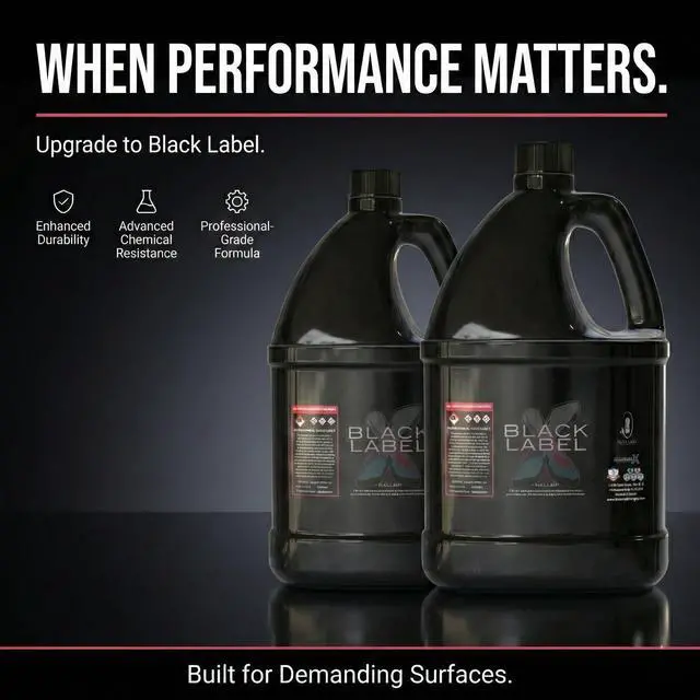 Alt view image 6 of 6 - Black Label Glossy Sealer, 32 oz, The Ultimate Protective Topcoat, Multi-Surface Sealer for Concrete, Epoxy, Metal & Stone, High Gloss Protective Finish, Water Repellent, Interior & Exterior Use