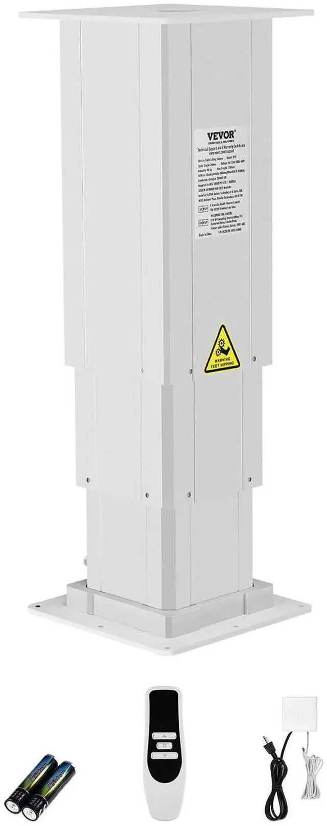 Main image of Electric Lifting Column System, 176 lbs Lift Table, 14.2-31.1 in Height Range, Three-Stage Adjustable Desk Column, Telescopic Table Leg, Comes with Power-Supply Option to Control up/Down Motion