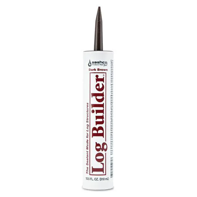Alt view image 2 of 3 - Log Builder Acrylic Latex Chinking Sealant, 10.5 oz Cartridge, Dark Brown (Case of 12)
