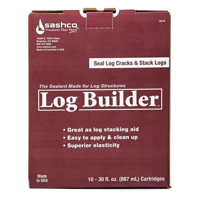 Alt view image 3 of 3 - Log Builder Acrylic Latex Chinking Sealant, 10.5 oz Cartridge, Dark Brown (Case of 12)