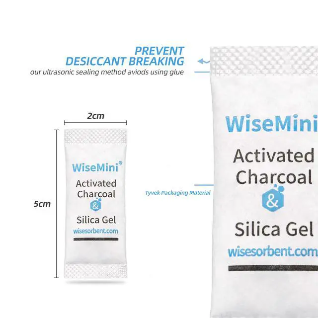 Alt view image 2 of 6 - 4000Pcs 1 Gram Desiccant Deodorizer Sachet, Food Safe Desiccant Packs, High Absorption Capacity for Moisture & Odor, Silica Gel & Coconut Shell Activated Carbon Packets