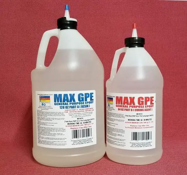Main image of RV Delamination Injectable Glue -MAX GPE Low Viscosity Epoxy Resin 1.5 Gal Kit, Syringe, 24 Hr. Cure, Brush Or Roller Apply 4 Waterproof Impregnating Sealer, Wood Rot Repair, Stiffen Soft Floors