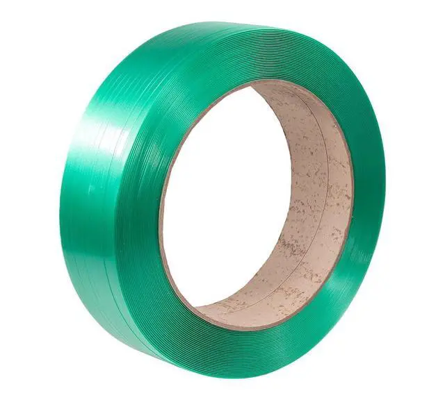Alt view image 3 of 6 - Packaging Banding Strapping Kit - 1Pc Green Polyester PET Pallet Strap Coil 4000' x 5/8" x 0.035" - 1400 lbs BS and 2000 Pcs Strapping Open Seal for Securing Heavy Pallet Banding