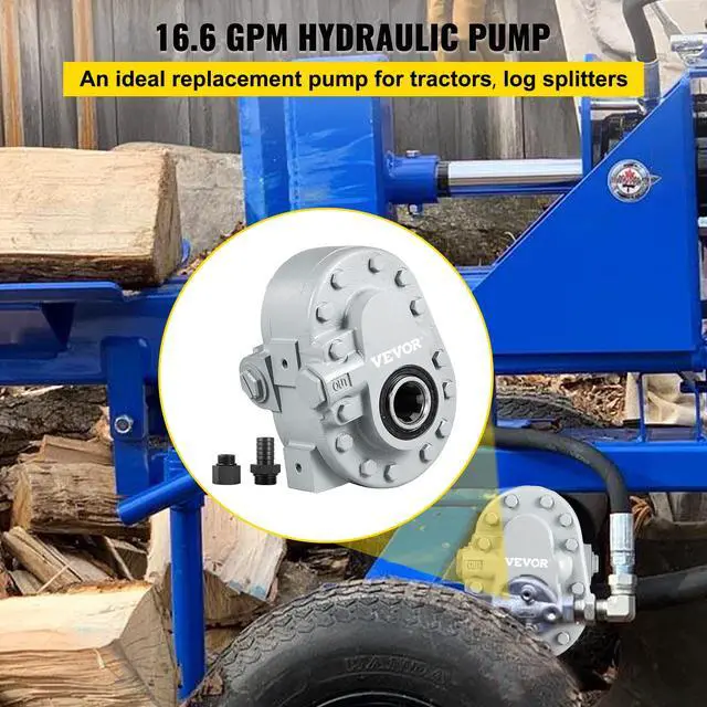 Alt view image 2 of 6 - Hydraulic Pump 16.6GPM Hydraulic Motor 540RPM Log Splitter 2500PSI Hydraulic Splitter SAE 12 Outlet Port Hydraulic Pump for Log Splitter for Truck Tailgate Lift,Scissor Lift, Dump Trailer