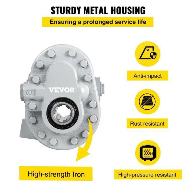 Alt view image 5 of 6 - Hydraulic Pump 16.6GPM Hydraulic Motor 540RPM Log Splitter 2500PSI Hydraulic Splitter SAE 12 Outlet Port Hydraulic Pump for Log Splitter for Truck Tailgate Lift,Scissor Lift, Dump Trailer