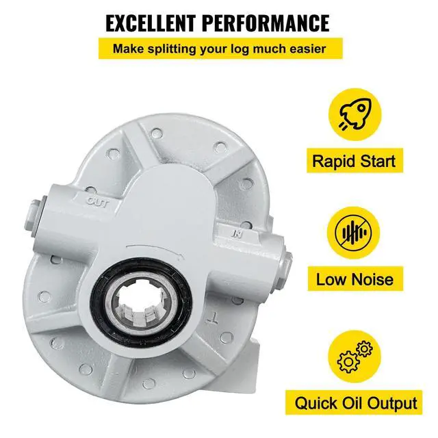 Alt view image 6 of 6 - Hydraulic Pump 16.6GPM Hydraulic Motor 540RPM Log Splitter 2500PSI Hydraulic Splitter SAE 12 Outlet Port Hydraulic Pump for Log Splitter for Truck Tailgate Lift,Scissor Lift, Dump Trailer
