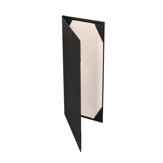 Alt view image 3 of 4 - s Made of Premium Faux Leather (10-Pack) - 4.25" X 11" - Wine List - Bar Menu (Black, 2 Views)
