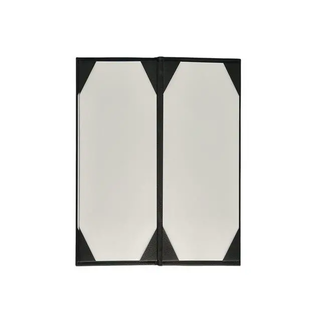 Alt view image 4 of 4 - s Made of Premium Faux Leather (10-Pack) - 4.25" X 11" - Wine List - Bar Menu (Black, 2 Views)