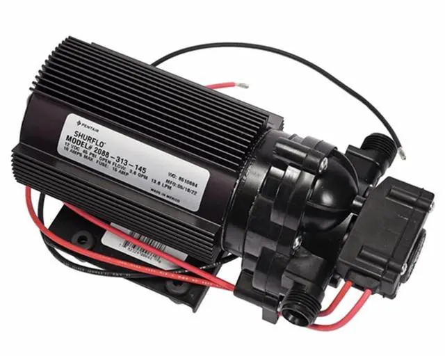 Alt view image 2 of 2 - PENTAIR 2088-313-145 Automatic Demand Diaphragm Pump, 12V, 45 PSI, 3.6 GPM, Self-Priming up to 12', Polypropylene Housing, Viton Valve, Santoprene, Chemically Resistant