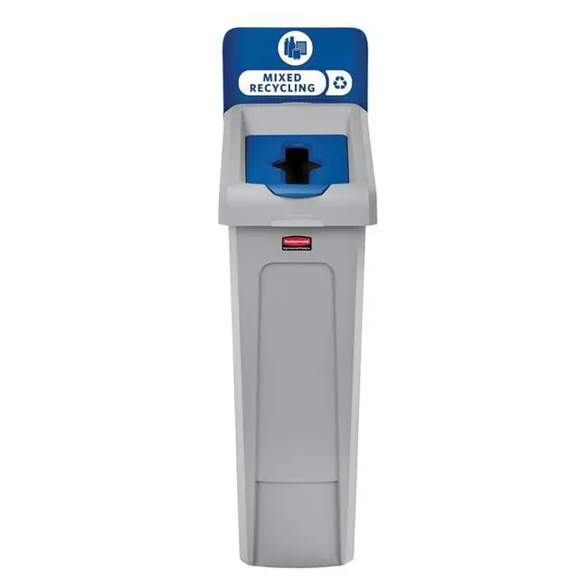 Alt view image 3 of 6 - SLIM JIM Recycling Station 1-Stream Mixed Recycling Bin/Can/Kit/Station, 23 GAL, for Kitchens/Classrooms/Offices/Back of House/Higher Education/Commercial Facilities