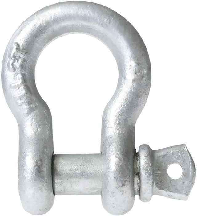 Main image of 5/8 Inch Galvanized Screw Pin Anchor Shackles (20 Pack), 3.25 Ton (6,500 LBS) Working Load Limit, Hot Dip Galvanized Shackles for Lifting, Rigging, and Towing, Forged Steel