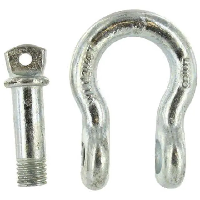 Alt view image 3 of 6 - 5/8 Inch Galvanized Screw Pin Anchor Shackles (20 Pack), 3.25 Ton (6,500 LBS) Working Load Limit, Hot Dip Galvanized Shackles for Lifting, Rigging, and Towing, Forged Steel
