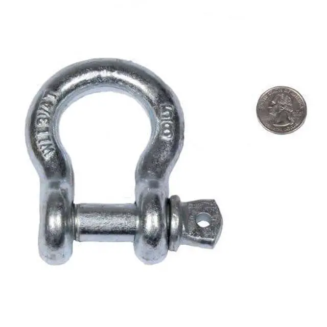 Alt view image 5 of 6 - 5/8 Inch Galvanized Screw Pin Anchor Shackles (20 Pack), 3.25 Ton (6,500 LBS) Working Load Limit, Hot Dip Galvanized Shackles for Lifting, Rigging, and Towing, Forged Steel