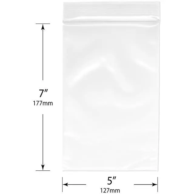 Alt view image 2 of 3 - 5" x 7" (Case of 2,000), 4 Mil Heavy Duty Zipper Reclosable Plastic Bags