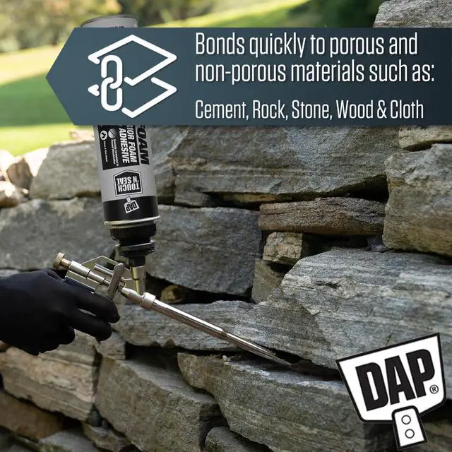 Alt view image 4 of 6 - DAP Touch N Seal Black Spray Foam Sealant for RV, Pond, Waterfall & Landscape - UV Resistant, Class A Fire Rated, Waterproof, Polyurethane Adhesive with Gloves (Pack of 6)