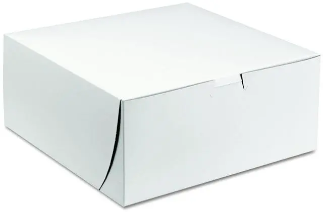 Main image of SCT White One-Piece Non-Window Bakery Boxes, 9 x 9 x 4, White, Paper, 200/Carton