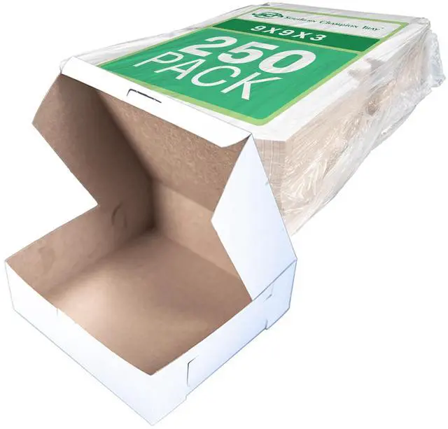 Main image of SCT White One-Piece Non-Window Bakery Boxes, 9 x 9 x 3, White, Paper, 250/Carton