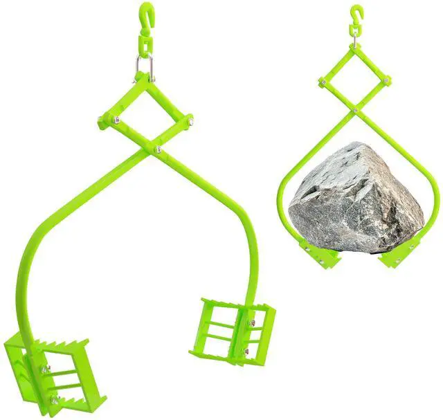 Main image of 36in Rock Tongs Heavy Duty Steel Lifting Tool 2 Serrated Claw Rock Grabbing Tongs, 1500lb Capacity Log Tongs for Tractor/Truck/Skidder - 36" Max Grip, Industrial Construction & Landscaping Tool
