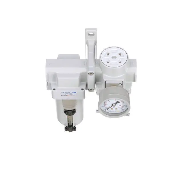 Alt view image 6 of 6 - SAU420T-N06G-MEP Compressed Air Filter Regulator Combo 3/4" NPT -T-Handle, Manual Drain, Metal Bowl