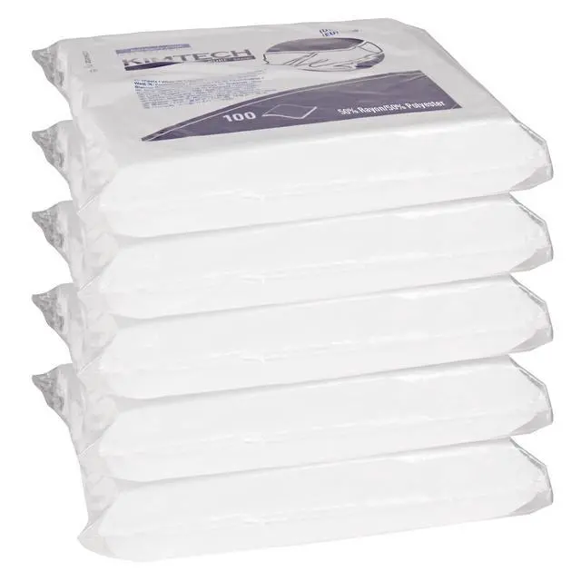 Alt view image 2 of 5 - 06179 W5 Critical Task Wipers, Flat Double Bag, Spunlace, 9x9, White, 100 per Pack (Case of 5 Packs)