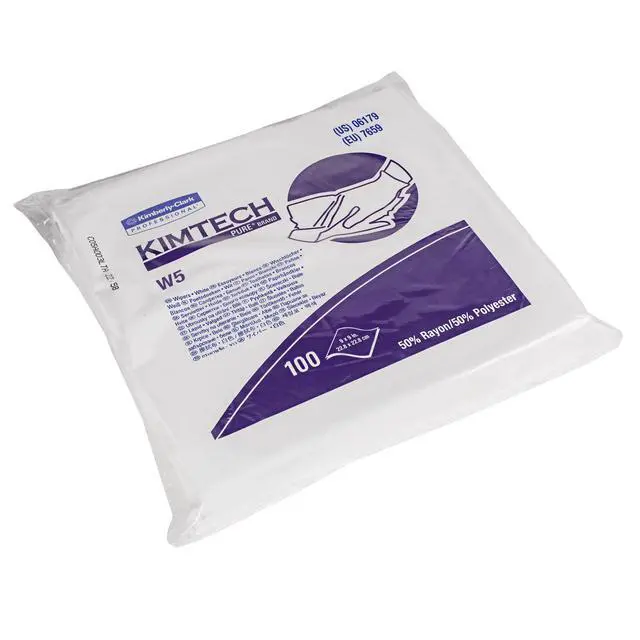 Alt view image 4 of 5 - 06179 W5 Critical Task Wipers, Flat Double Bag, Spunlace, 9x9, White, 100 per Pack (Case of 5 Packs)