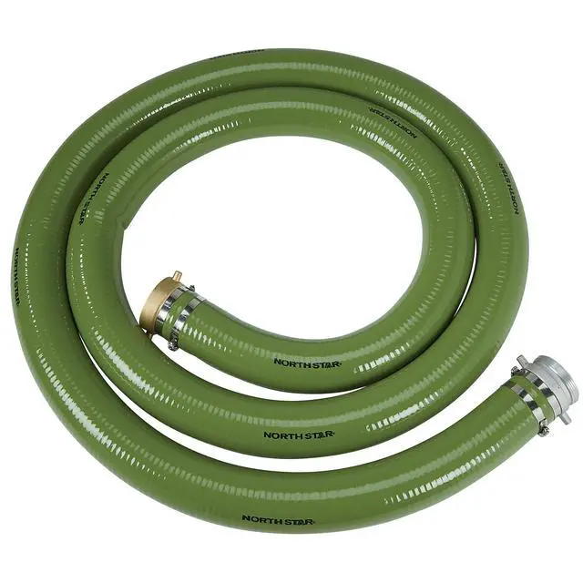 Alt view image 2 of 4 - Water Pump Suction Hose, 3in. x 15ft. Max. PSI 60, PVC, Industrial-Grade Aluminum Couplings