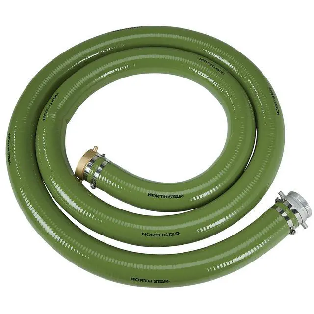 Alt view image 4 of 4 - Water Pump Suction Hose, 3in. x 15ft. Max. PSI 60, PVC, Industrial-Grade Aluminum Couplings