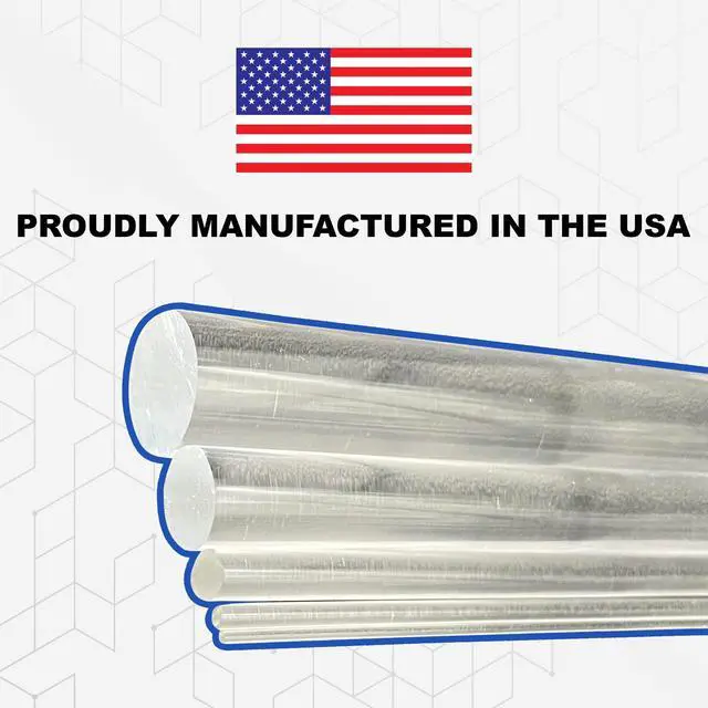 Alt view image 3 of 5 - Duco USA-Made 3/16" Clear Acrylic Rods - 500 Pack of 12 Inch Plastic Dowel Rods for Crafts, Cake Topper Sticks, DIY Models, Acrylic Poles, Plant Stakes - Shatter-Resistant Clear Plexiglass Rods