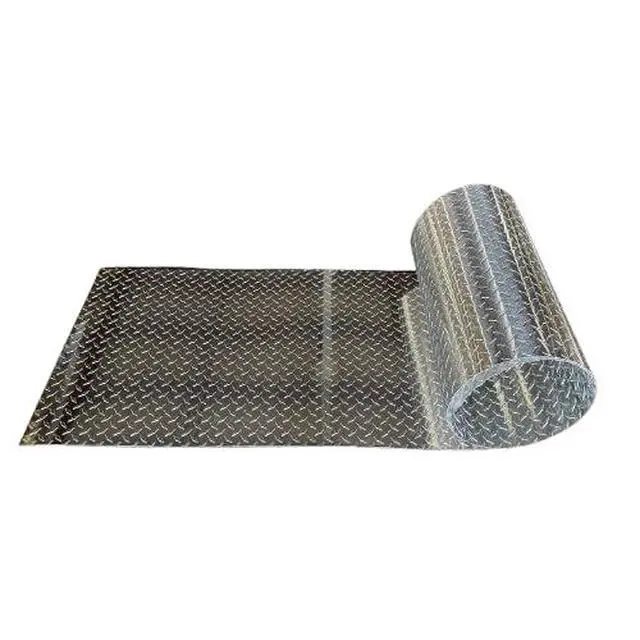 Alt view image 2 of 5 - 24" x 96" Polished Aluminum Diamond Plate Sheet.025" Thick (1/40") - Trailer Rock Guard, wainscotting Garage Diamond Trim, Cargo Enclosed Trailer Hauler Guard