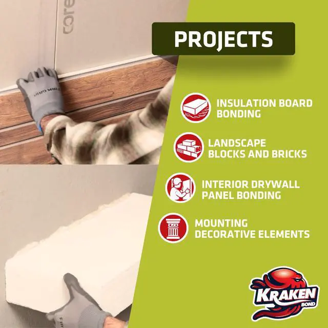Alt view image 4 of 5 - Fastbond Spray Foam Adhesive (12x24oz.) - Heavy Duty Construction Adhesive for Insulation, Wall & Facade, Concrete, Stone, Subfloor, XPS & EPS Foam Board, Gun Not Included | 12 Pack