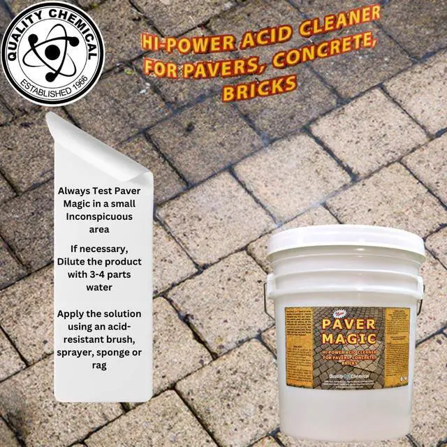 Alt view image 3 of 4 - Paver Magic - High Power Concrete, Brick and Paver Cleaner - Outdoor Stain Remover - 640 oz (Pack of 1)