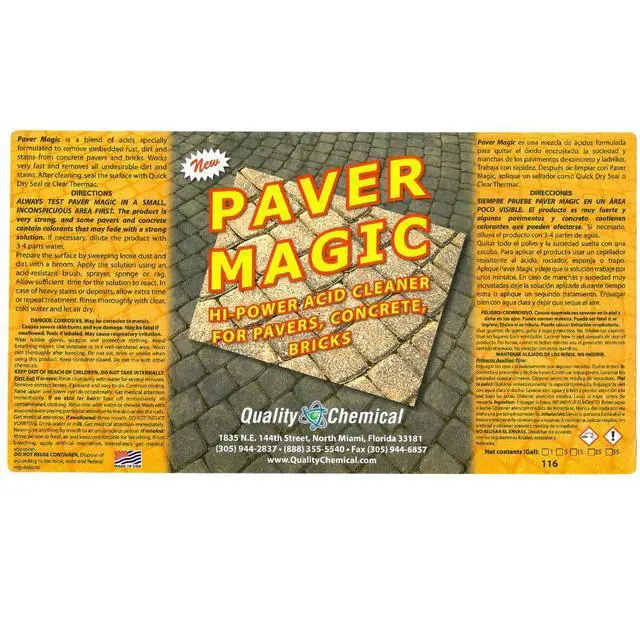 Alt view image 4 of 4 - Paver Magic - High Power Concrete, Brick and Paver Cleaner - Outdoor Stain Remover - 640 oz (Pack of 1)