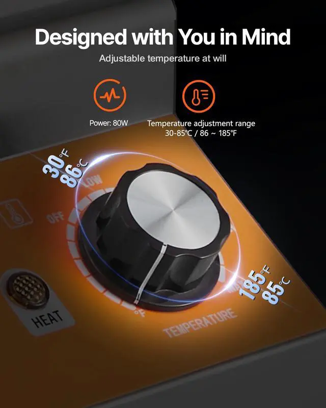 Alt view image 3 of 6 - Electric Bottle Warmer with Bottles, 0.8x2 LCommercial Cheese Dispenser, Hot Fudge Warmer 86-185 Temp Adjustable, Plastic Double Bottles Nacho Cheese Warmer, for Hot Fudge Cheese Caramel
