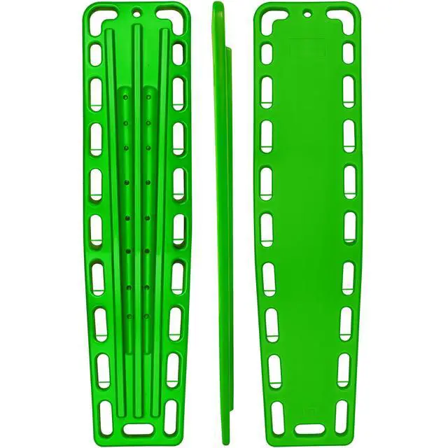 Alt view image 3 of 6 - Rescue Kit Comprehensive Emergency Support with Spine Board, Head Immobilizer, Trauma Bag & 10-Point Strap - Durable, Lightweight for First Responders, Green