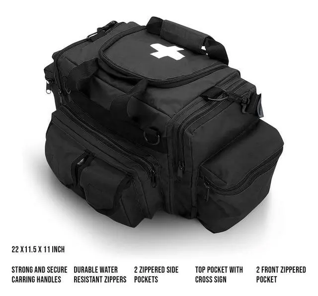 Alt view image 4 of 6 - Rescue Kit Comprehensive Emergency Support with Spine Board, Head Immobilizer, Trauma Bag & 10-Point Strap - Durable, Lightweight for First Responders, Green