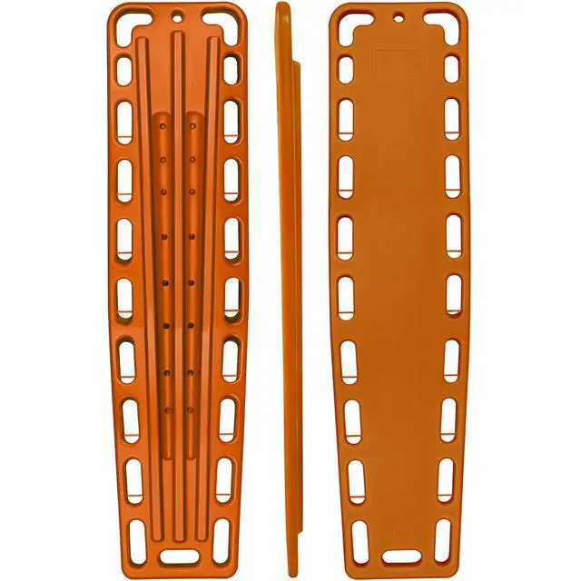 Alt view image 3 of 6 - Rescue Kit Comprehensive Emergency Support with Spine Board, Head Immobilizer, Trauma Bag & 10-Point Strap - Durable, Lightweight for First Responders, Orange