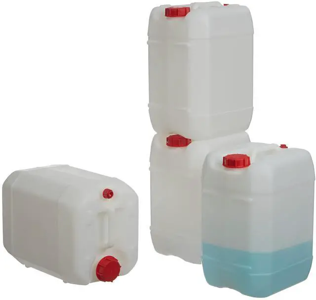 Main image of 5 Gallon Stackable Carboy with Leakproof Cap and Handle, HDPE Food Grade, BPA Free, Made in USA (Natural, 4 Pack)