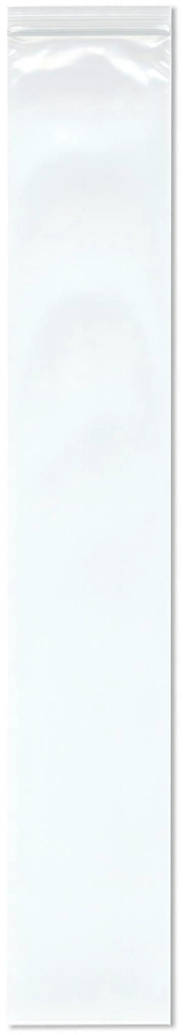 Main image of 4" x 24" (Case of 1,000), 4 Mil Heavy Duty Zipper Reclosable Plastic Bags