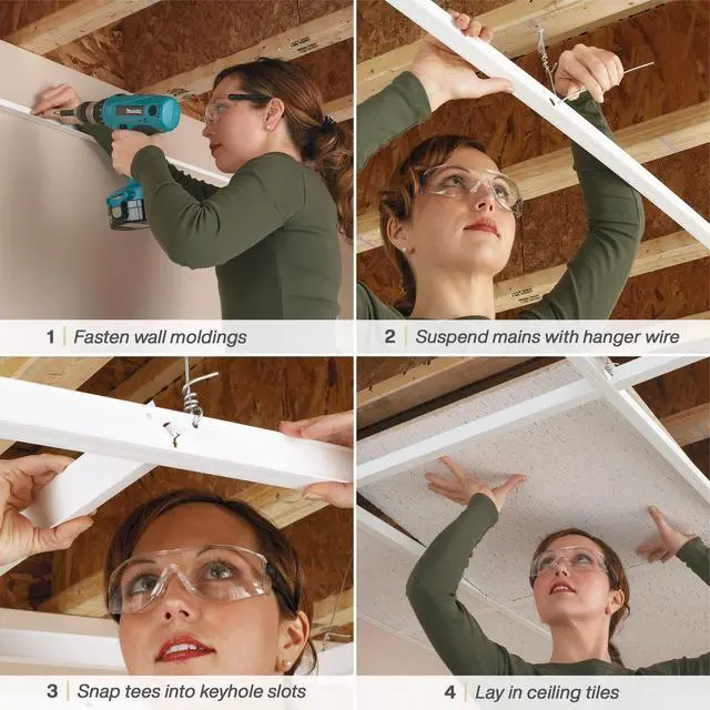 Alt view image 3 of 6 - 100 sq ft Black Suspended Ceiling Kit