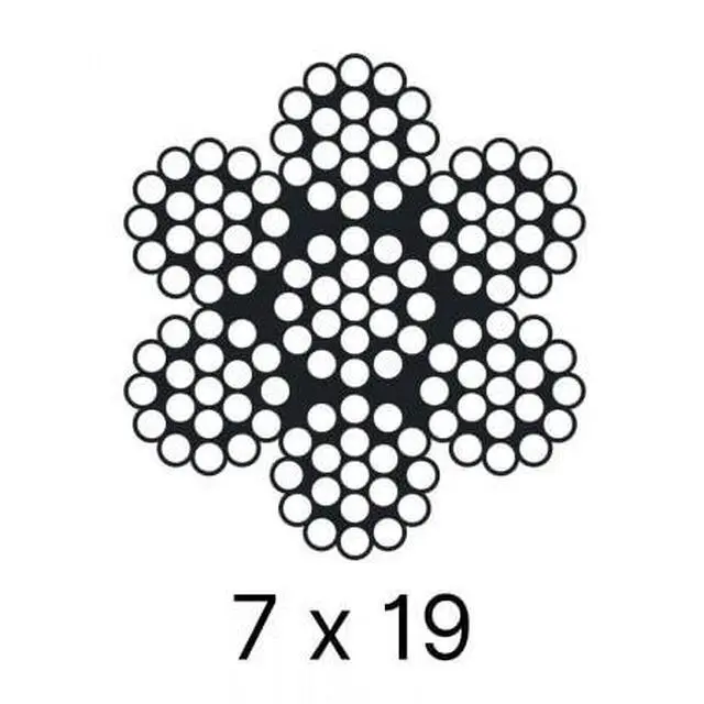 Alt view image 2 of 5 - Laureola 3/32" Stainless Steel Aircraft Wire Rope 304 Grade 7x19 - Versatile Uses in Construction, DIY, Outdoors, Marine Rigging, Agriculture, and Industrial Applications - 1000ft