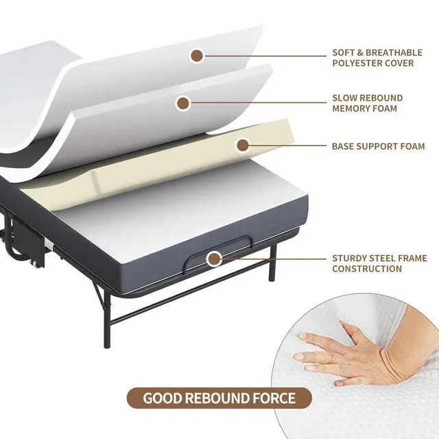 Alt view image 4 of 6 - Folding Bed with Mattress, Rollaway Bed for Adults, Guest & Camping, Portable Metal Bed Frame on Wheels, Max Capacity 450LBS, Easy Assembly & Storage | Space-Saving Bed, Effortless Mobility | Guest &