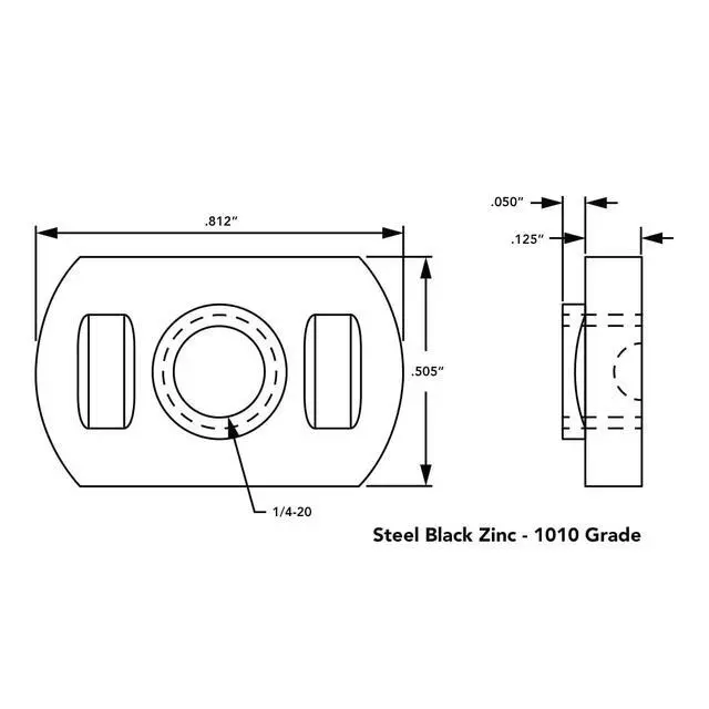Alt view image 3 of 6 - 8020, 3286, 15 Series Steel 1/4-20 Centered Slide in Economy T Nuts Hardware Nuts for 1.5" Aluminum Extrusions (500 Pack)